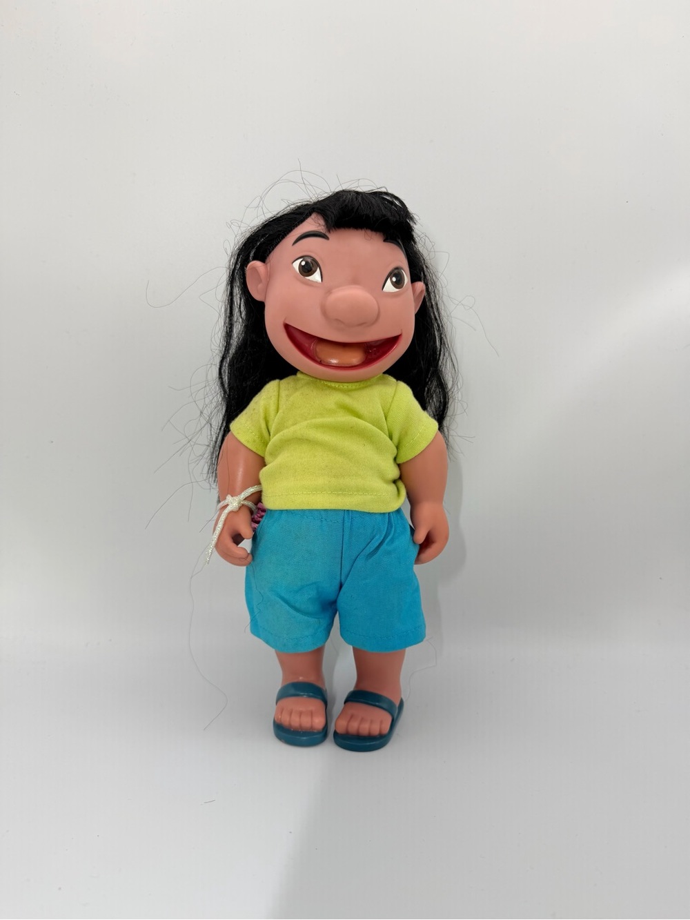 Kids Character Plush Doll in Lime Green Top and Turquoise Shorts